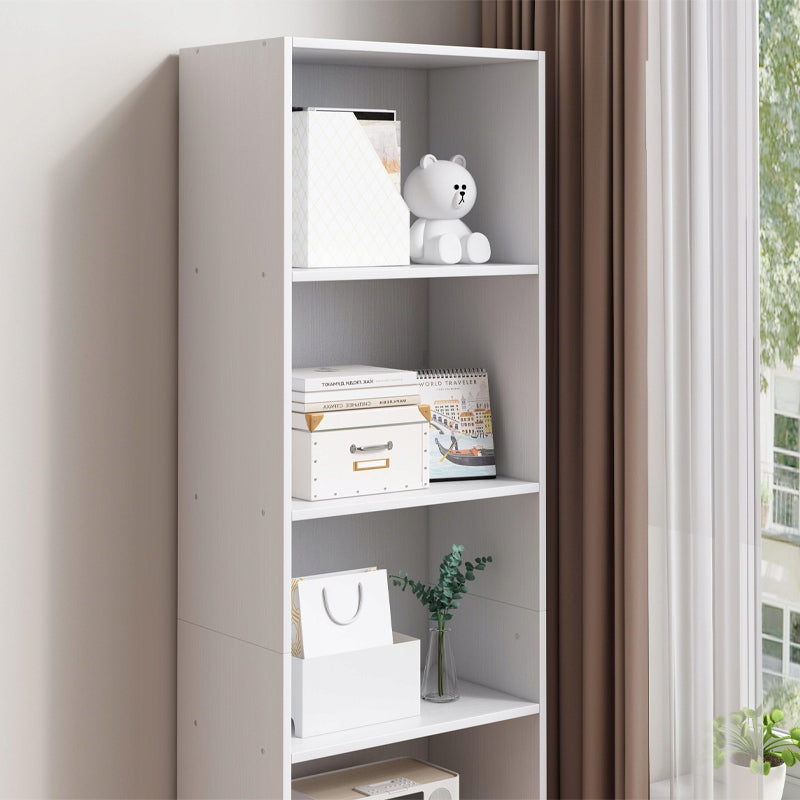 Scaffale verticale per libri, ripiani alti, moderno, bianco, colonna loft 182 cm