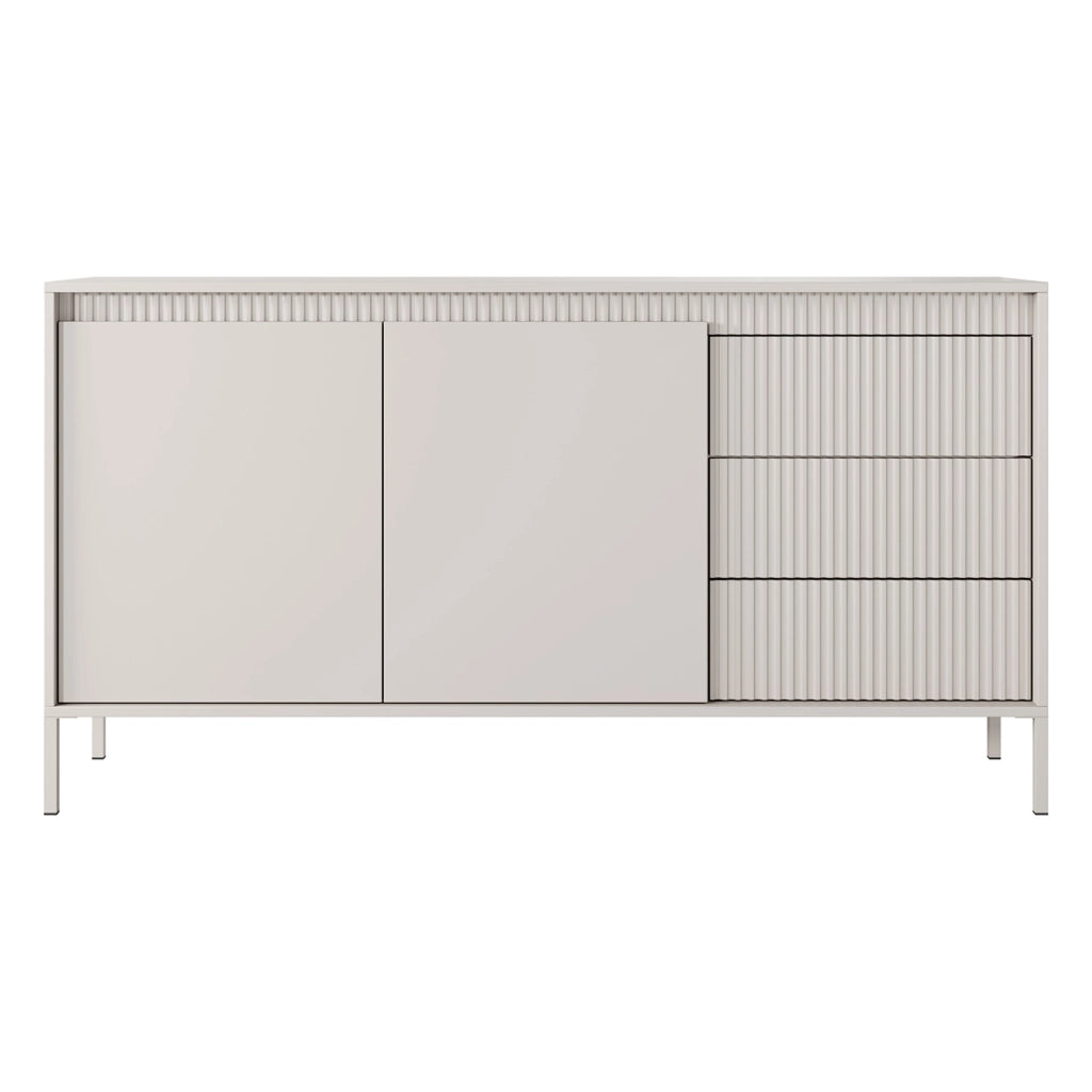 Madia Hatomo, Credenza 3 Cassetti, 154x40x81h cm Beige