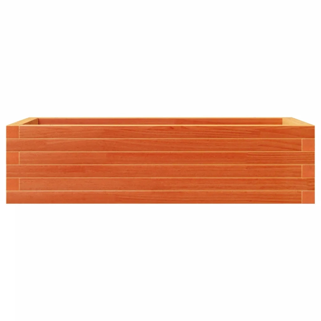 Fioriera | Cassetta per fiori | Vaso Giardino Marrone Cera 90x40x23 cm Legno Massello Pino