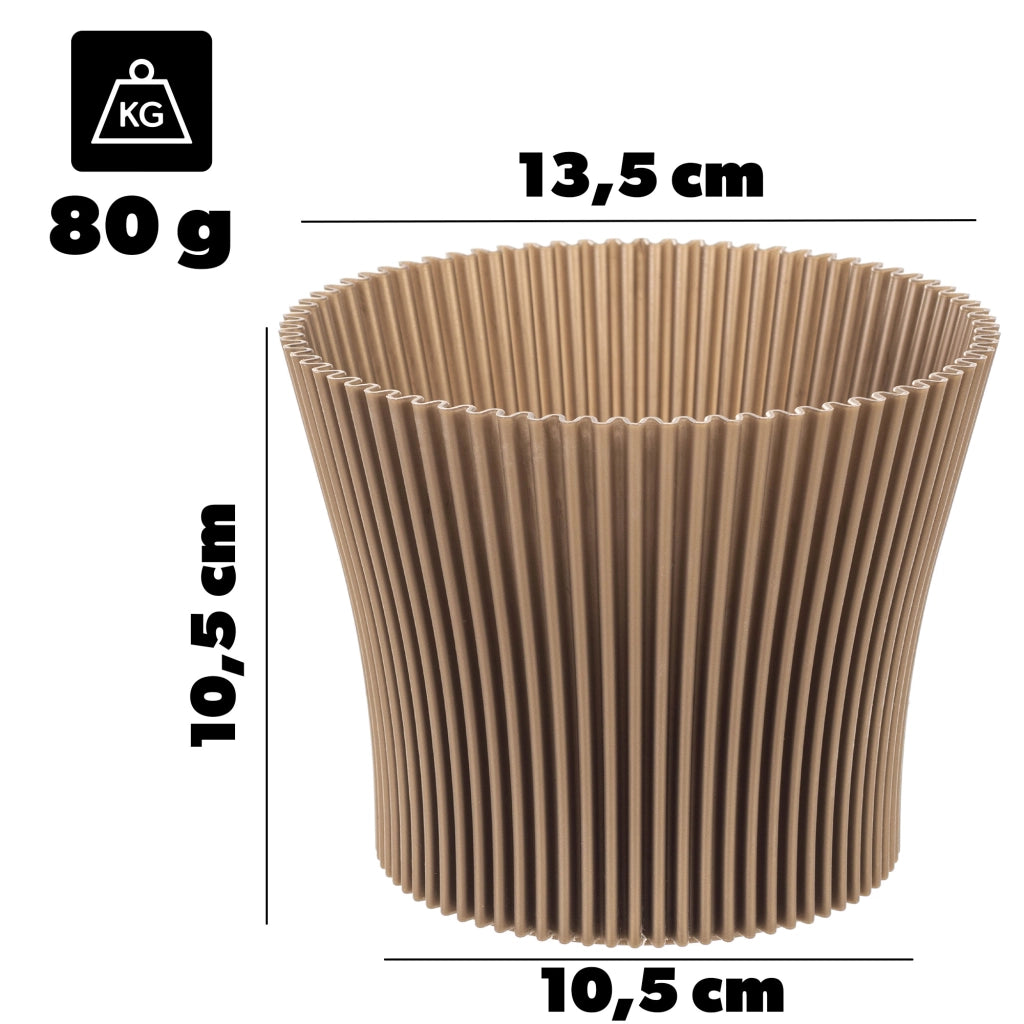 Vaso da fiori KADAX 13 cm, copripianta, vaso da fiori in plastica color oro