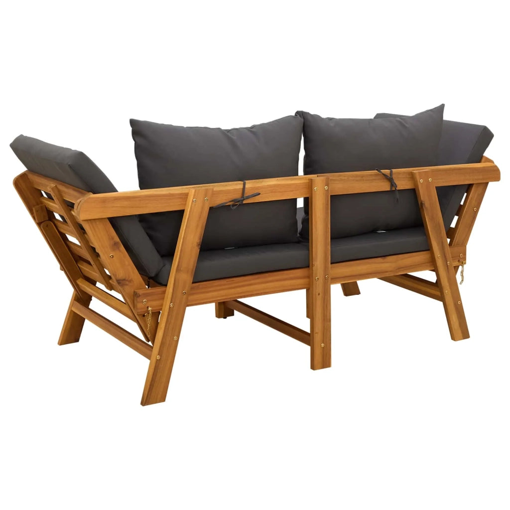 Panchina da giardino 3 in 1 con cuscini Naturale 42027060