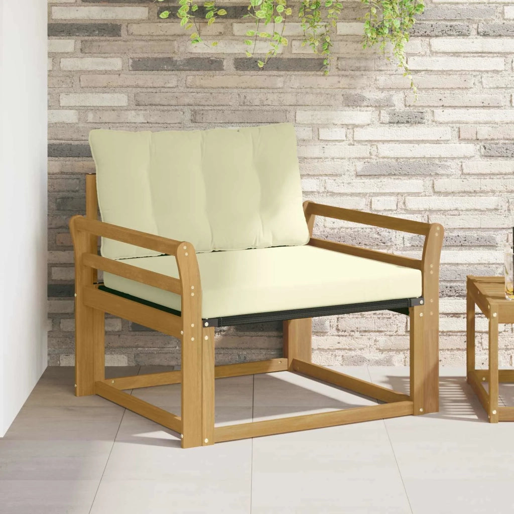 Set di divani da esterno-Sofa da giardino Legno di Acacia Massello e Textilene 541034