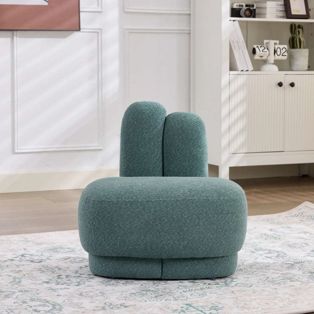 POUF A Forma di Coniglio Imbottito Verde in Tessuto, 6,2 kg