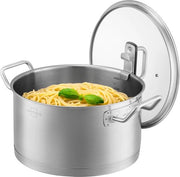 Pentola da cottura in acciaio inossidabile ad induzione - 58L - coperchio con chiodi per appendere - adatto a tutti i fornelli - termoresistente