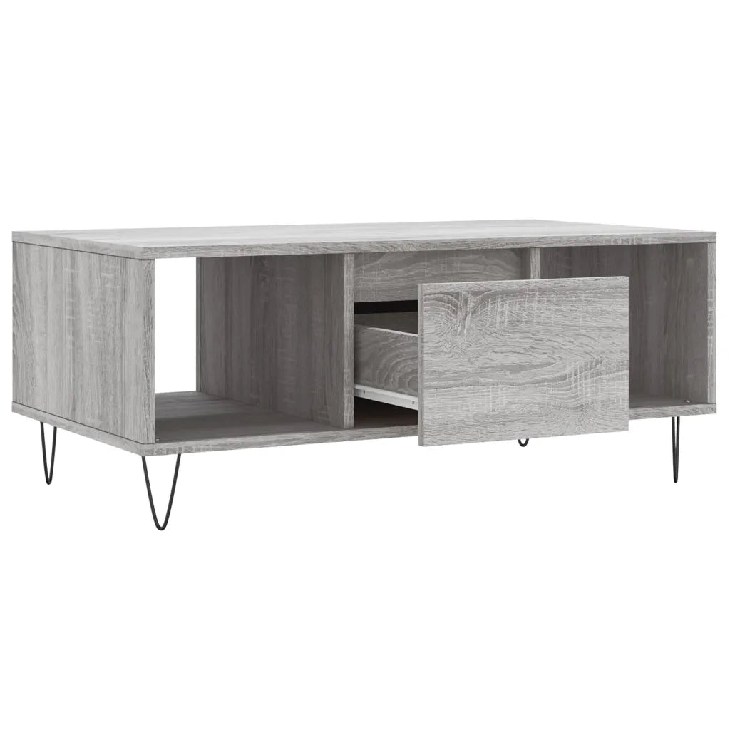Tavolino Salotto-Tavolino da soggiorno-Tavolo Grigio Sonoma 90x50x36,5 cm Legno Multistrato 285691