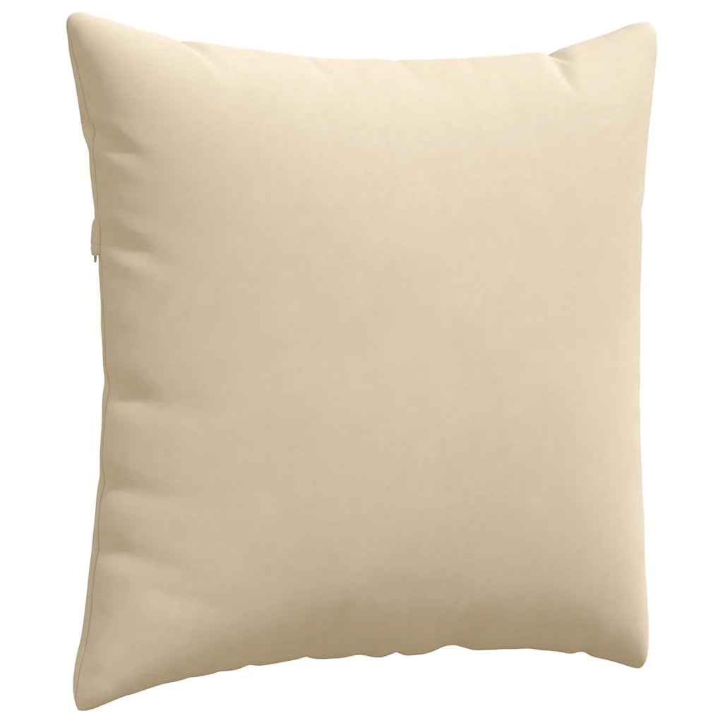 Cuscini da Divano 2 pz-Set di 2 Cuscini per Sofa Crema 80 x 80 cm Tessuto 518686