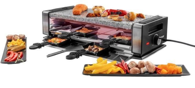 Unold 48760 Griglia per Raclette 8 persone 1200 W Piastre Rimovibili con Rivestimento Antiaderente Colore Nero
