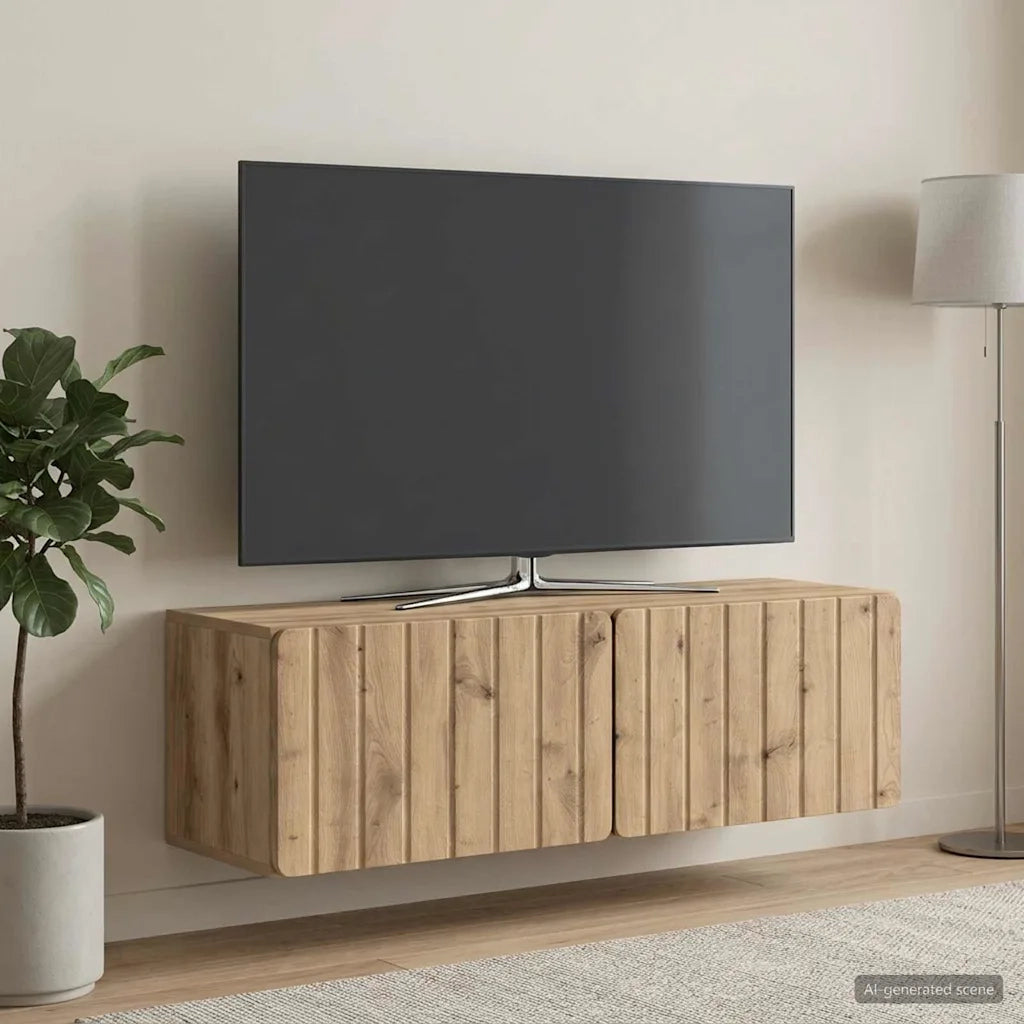 Mobile Porta TV da Muro Rovere Artigianale 98 x 31 x 30 cm 898394