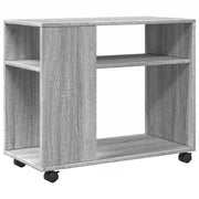 Tavolino | Tavolo laterale con Ruote Grigio Sonoma 70x35x60 cm in Truciolato