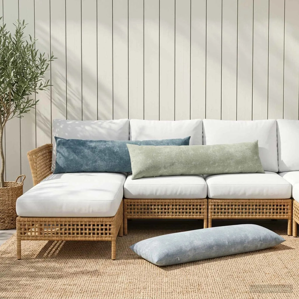 Federa 2 pz HEERLEN Verde 40 x 145 cm Tessuto Chenille 908930