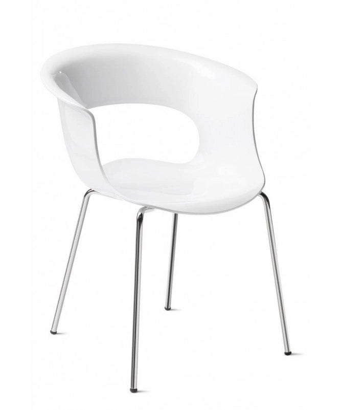 POLTRONA MISS B SET DA 4 ANTISHOCK POLICARBONATO MADE IN ITALY SCAB DESIGN - Bianco 310