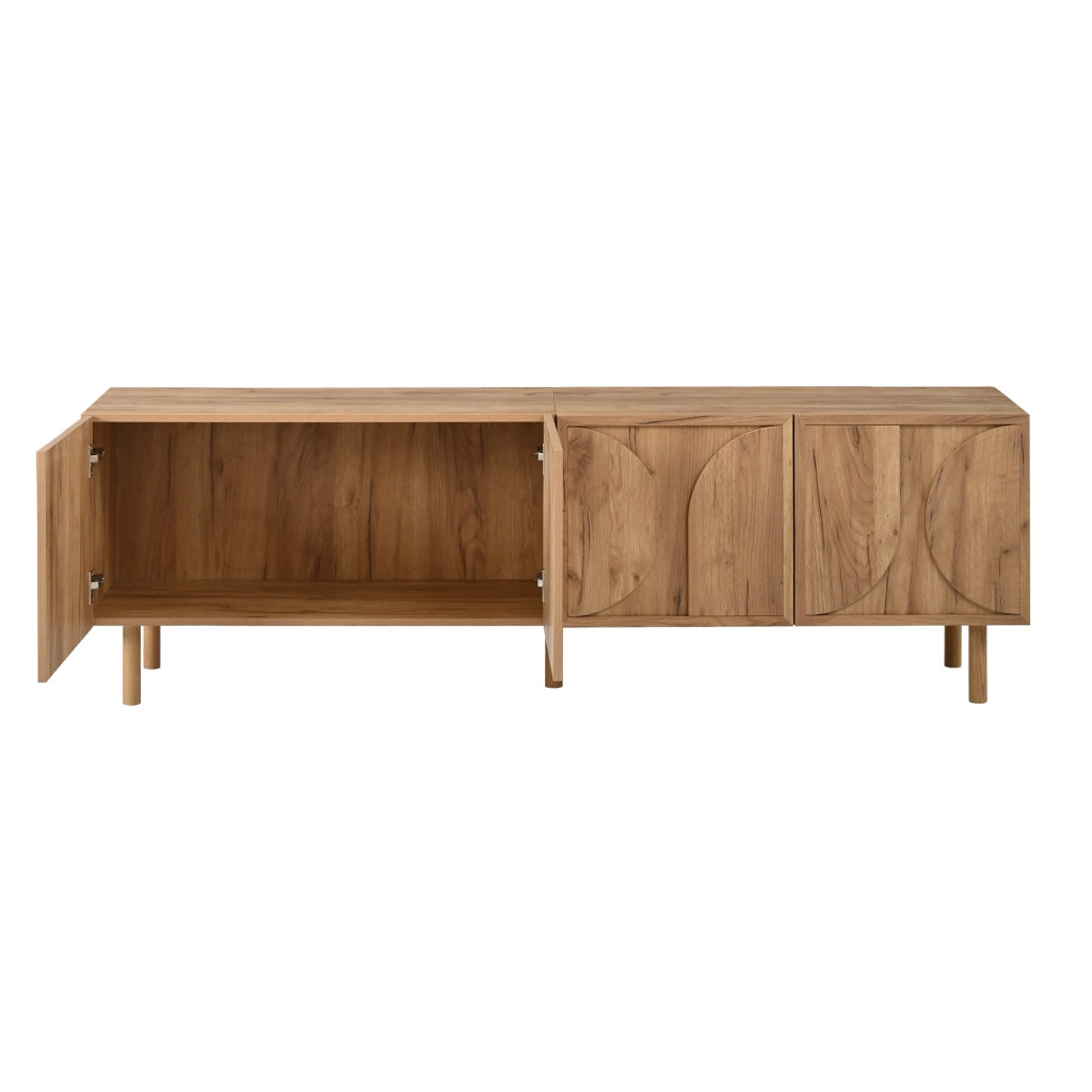mobile tv con 4 ante; 2 vani; passacavi; per soggiorno; 180 × 38 × 56;5 cm