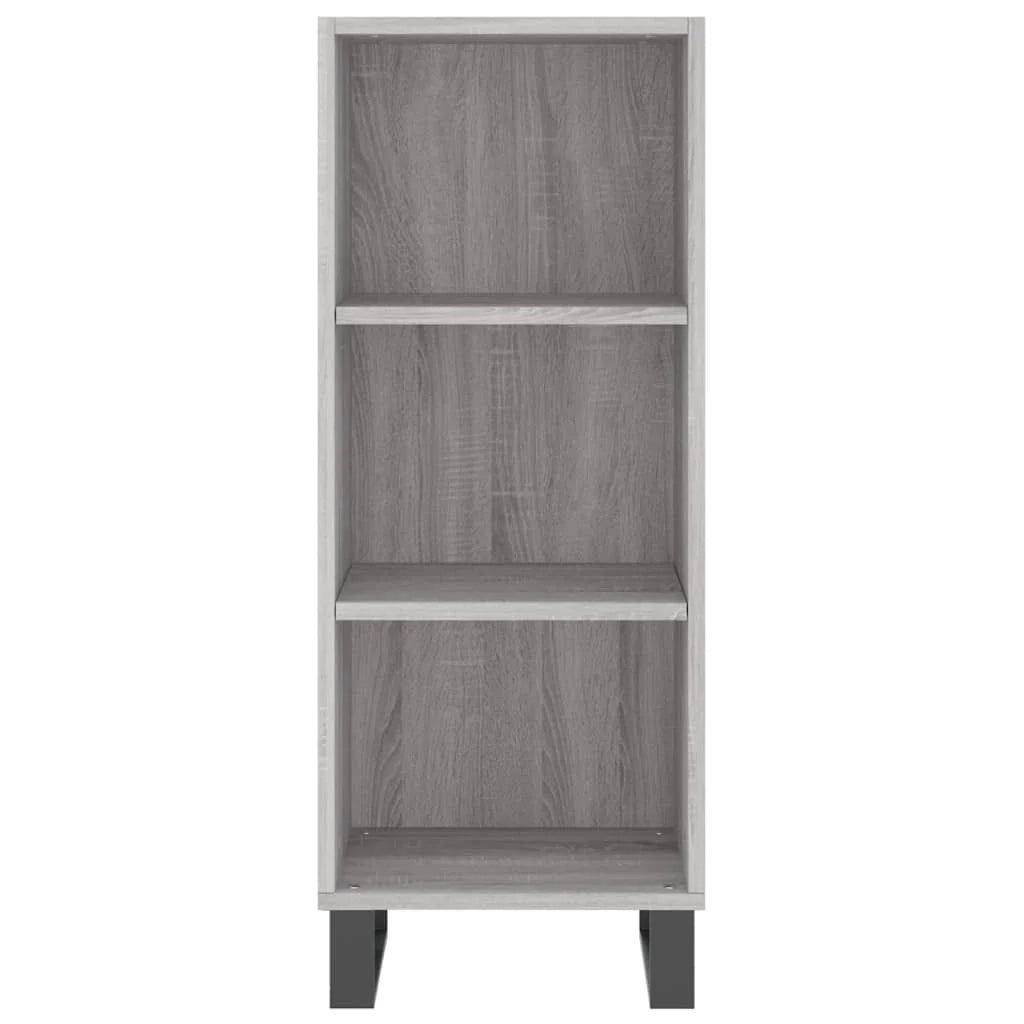 Buffet credenza cassettiera armadio mobile contenitore organizer cucina soggiorno salotto rovere Sonoma alto 34,5 x 34 x 180 cm legno ingegnerizzato grigio 02_0035299