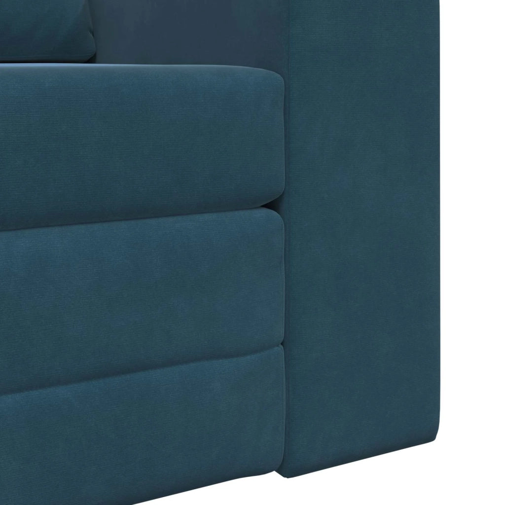 Divano letto | Sof¨¤ letto | Letto singolo Blu 98 x 71 x 83 cm Velluto