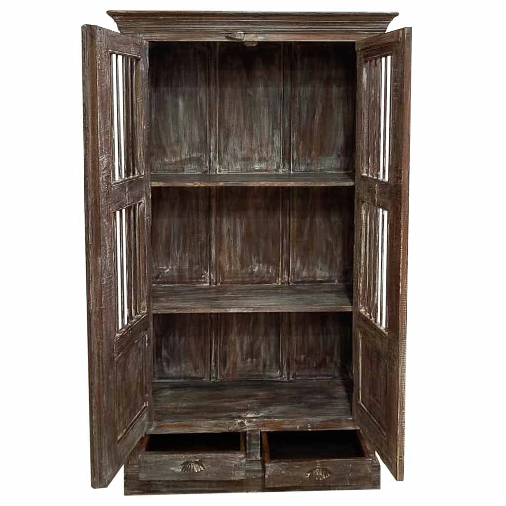 Credenza in legno artigianale 97x38x182h cm