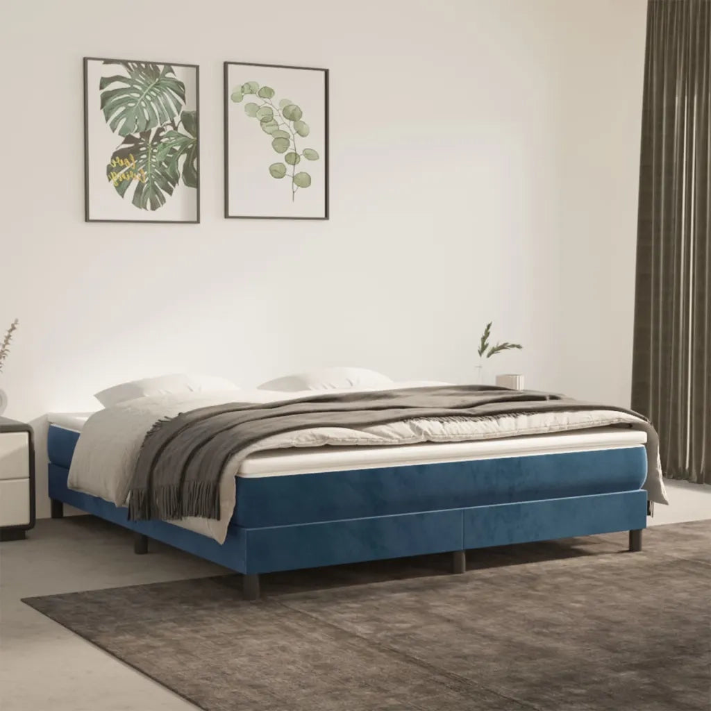Materasso a Molle Blu Scuro 160x200x20 cm in Vellutocod mxl 98461