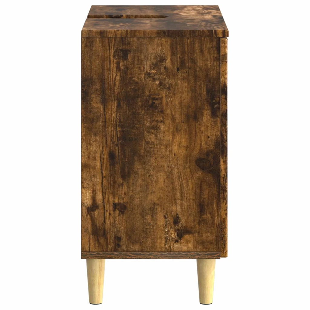Armadio per Lavabo da Bagno ARNHEM Rovere Fumo 896570