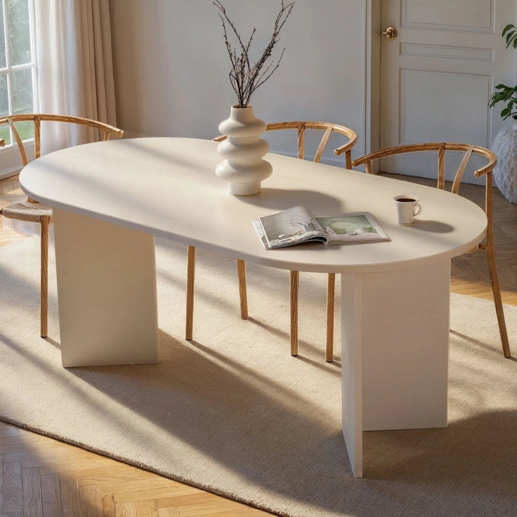 Monterano, Tavolo Fisso 6 Posti, 180x89.5x75h cm Bianco