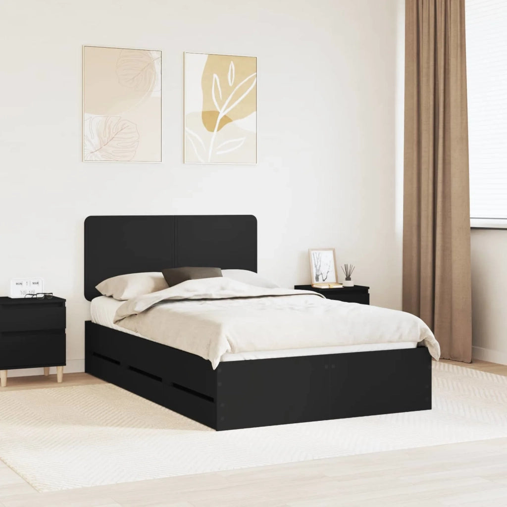 Struttura del letto Nero 120 x 190 cm Legno Ingegnerizzato