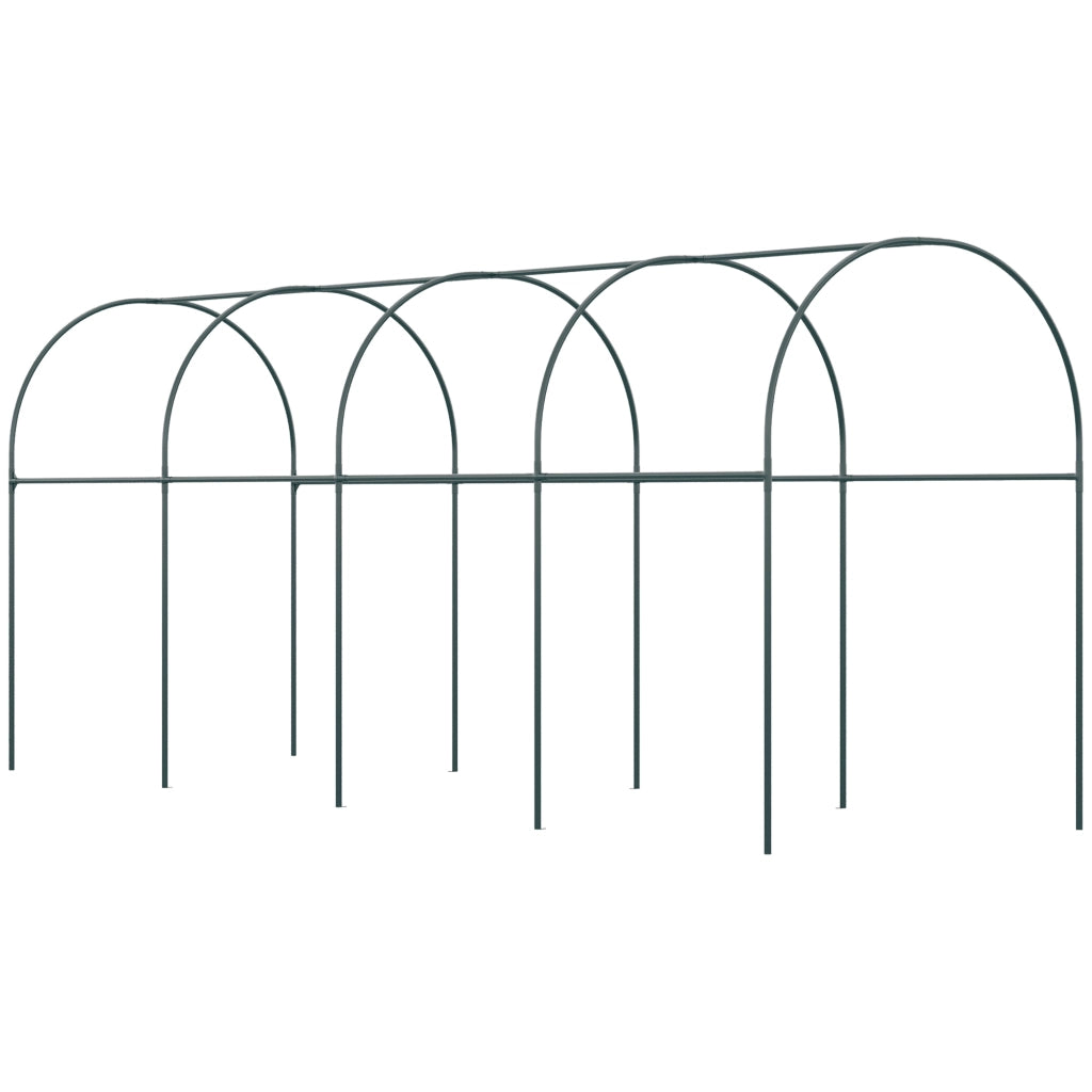 Serra da giardino per pomodori ¨C zephmum ¨C 4x1.2x1.7m 5 archi in acciaio con telo PE