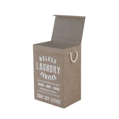 Cesto Portabiancheria stile industry con Strappo in colore Beige