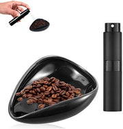 Set di contenitori per caffè in ceramica di alta qualità - Accessori per caffè - Spruzzatore - Regalo per appassionati di caffè - Nero - Dimensioni 10 x 4 x 7,5 cm - Set di contenitori per caffè