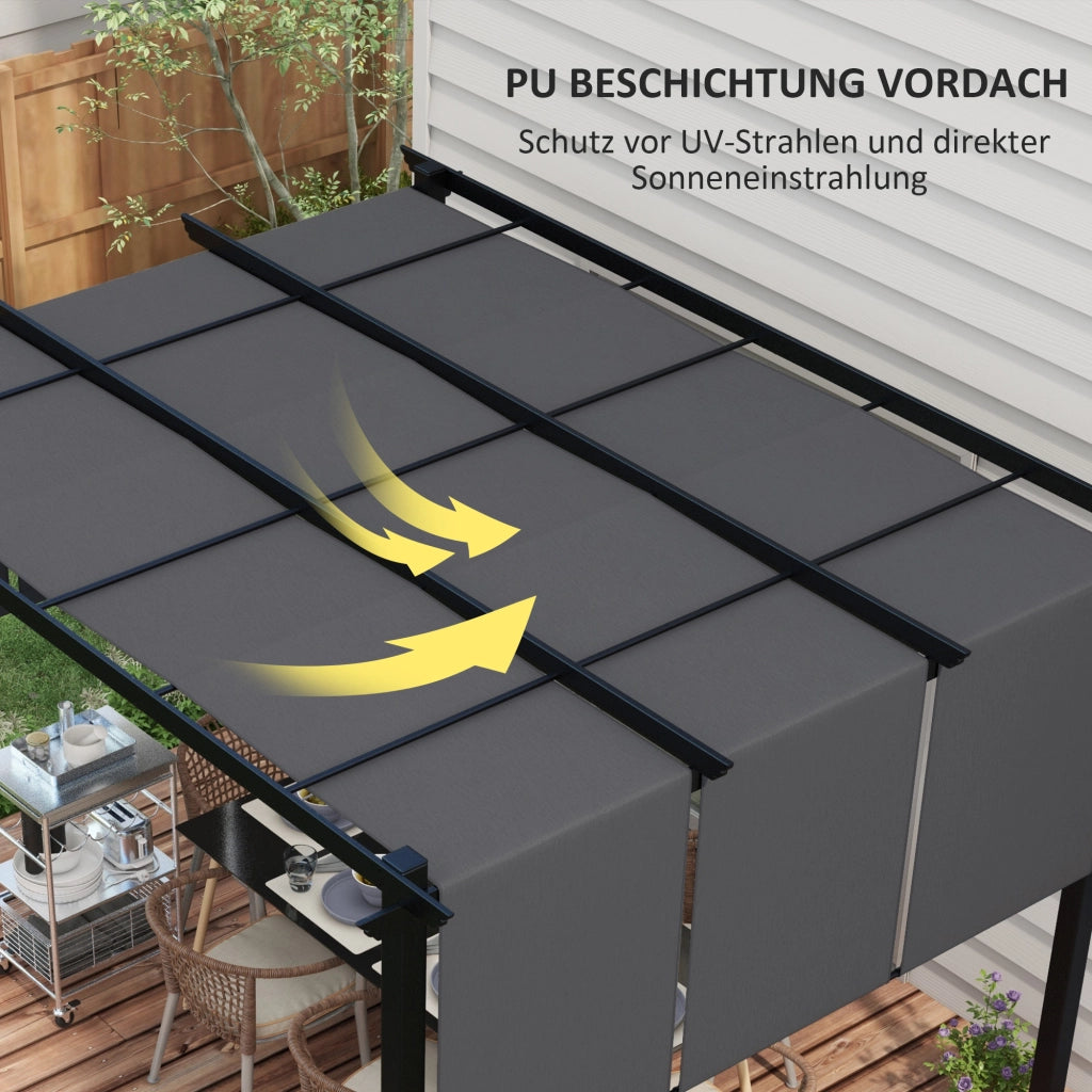 Tenda Pergola da Giardino ¨C zephmum ¨C Grigio Scuro 300x350 cm
