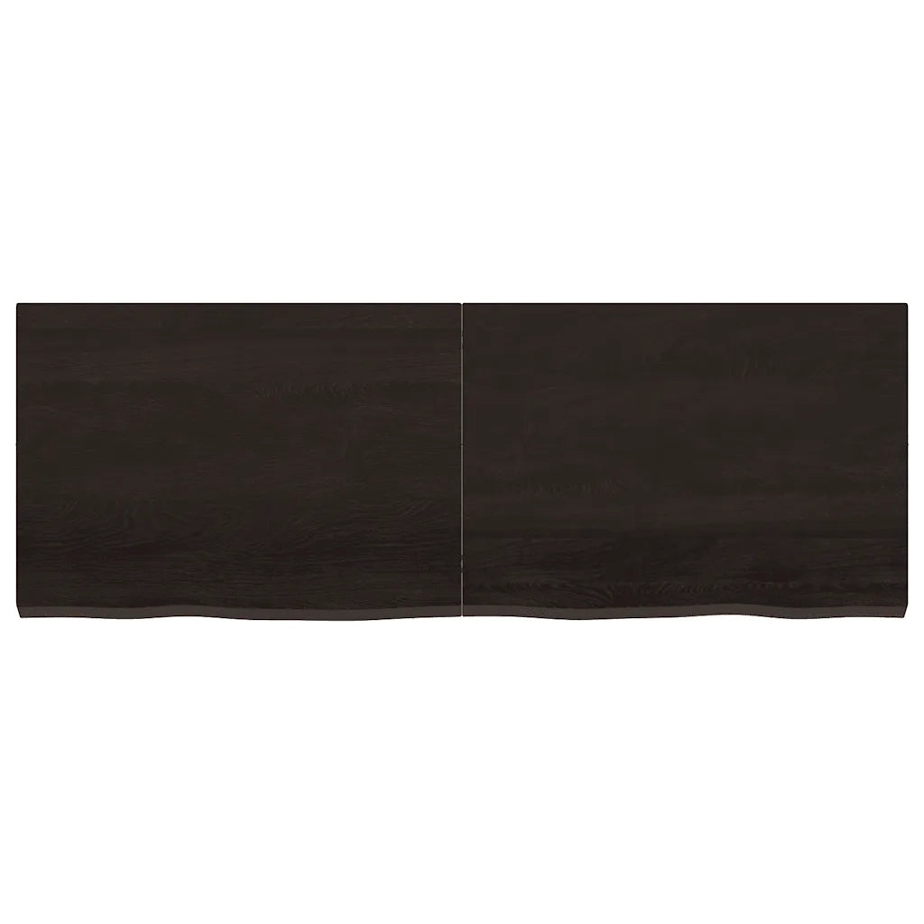Mensola | Ripiano | Scaffale Marrone Scuro 140x50x(2-4) cm Massello Rovere Trattato