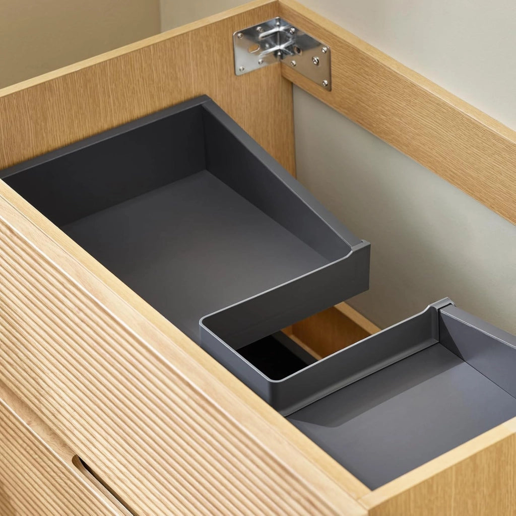 Set arredo da bagno Specchio a parete+ Mobile lavabo Naturale BZR198-N