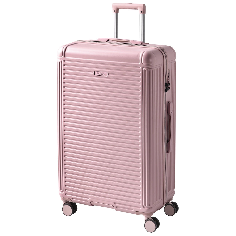 Set di 3 valigie rosa in materiale sintetico con ruote silenziose in ferro e cerniera antifurto 3 misure Lucchetto TSA Comodità