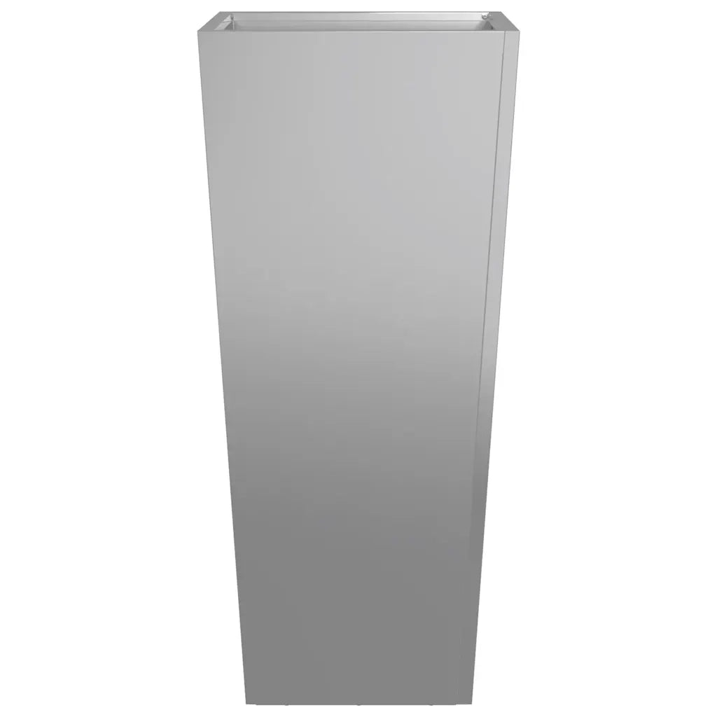 Fioriera da Giardino-Vaso da Esterno 35x35x75 cm in Acciaio Zincato