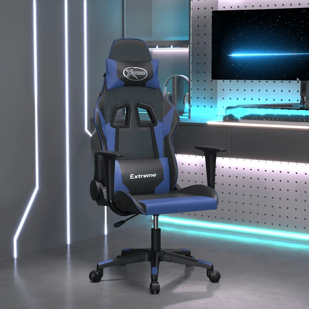 Sedia da Gaming | Sedia da e-sports Nera e Blu in Similpelle