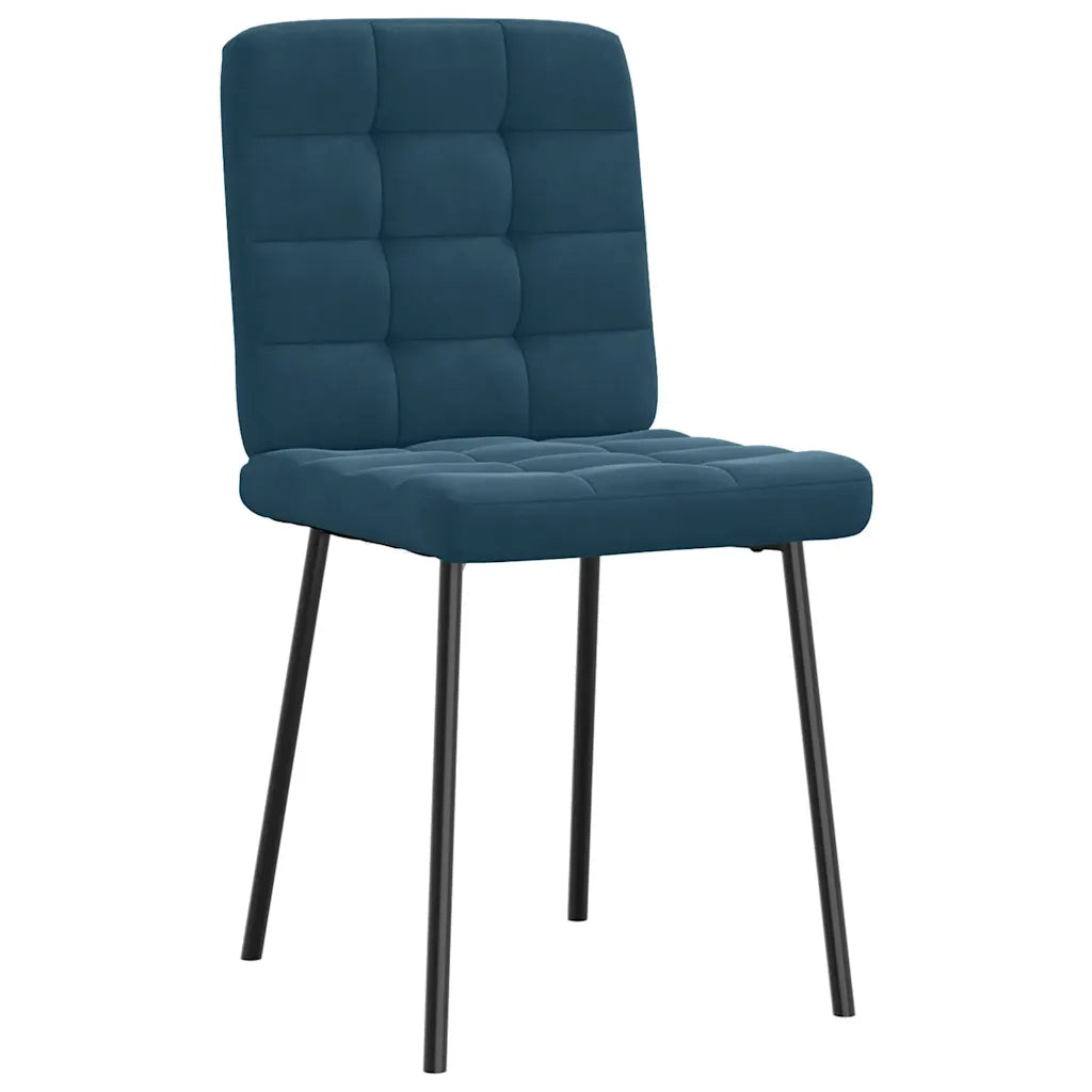 vidaXL Sedie da Pranzo 2 pz Blu in Velluto