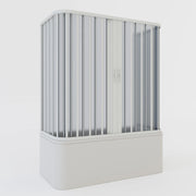 Box a 3 lati sopravasca in PVC a soffietto 70x170x70 cm H 150 mod. Tagete con apertura centrale