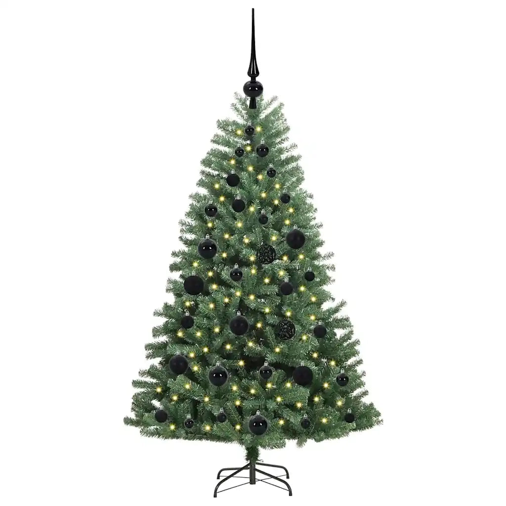 Albero di Natale Artificiale con Rami Pieghevoli Verde 120 cm 3395470