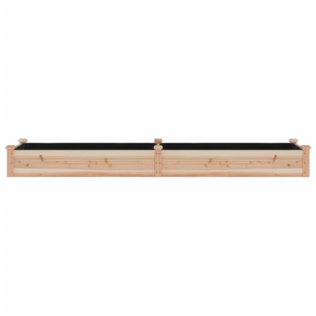 Fioriera rialzata per piante fiori patio giardino rivestimento 240 x 60 x 25 cm legno massello di abete marrone 02_0039847