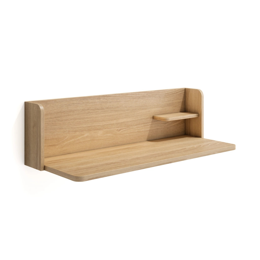 Scrivania da parete Herdasa effetto roble dorado 25x90x35