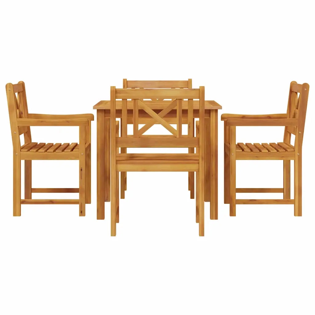 Set da Pranzo per Giardino 5 pcs Marrone