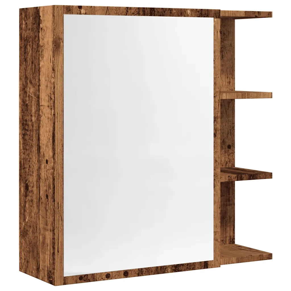 Mobile da Bagno a Specchio Legno Antico 62,5x20,5x64 cm Legno 856177