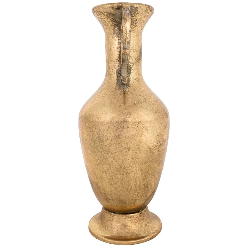 Vaso in metallo dorato 16x15x35h cm