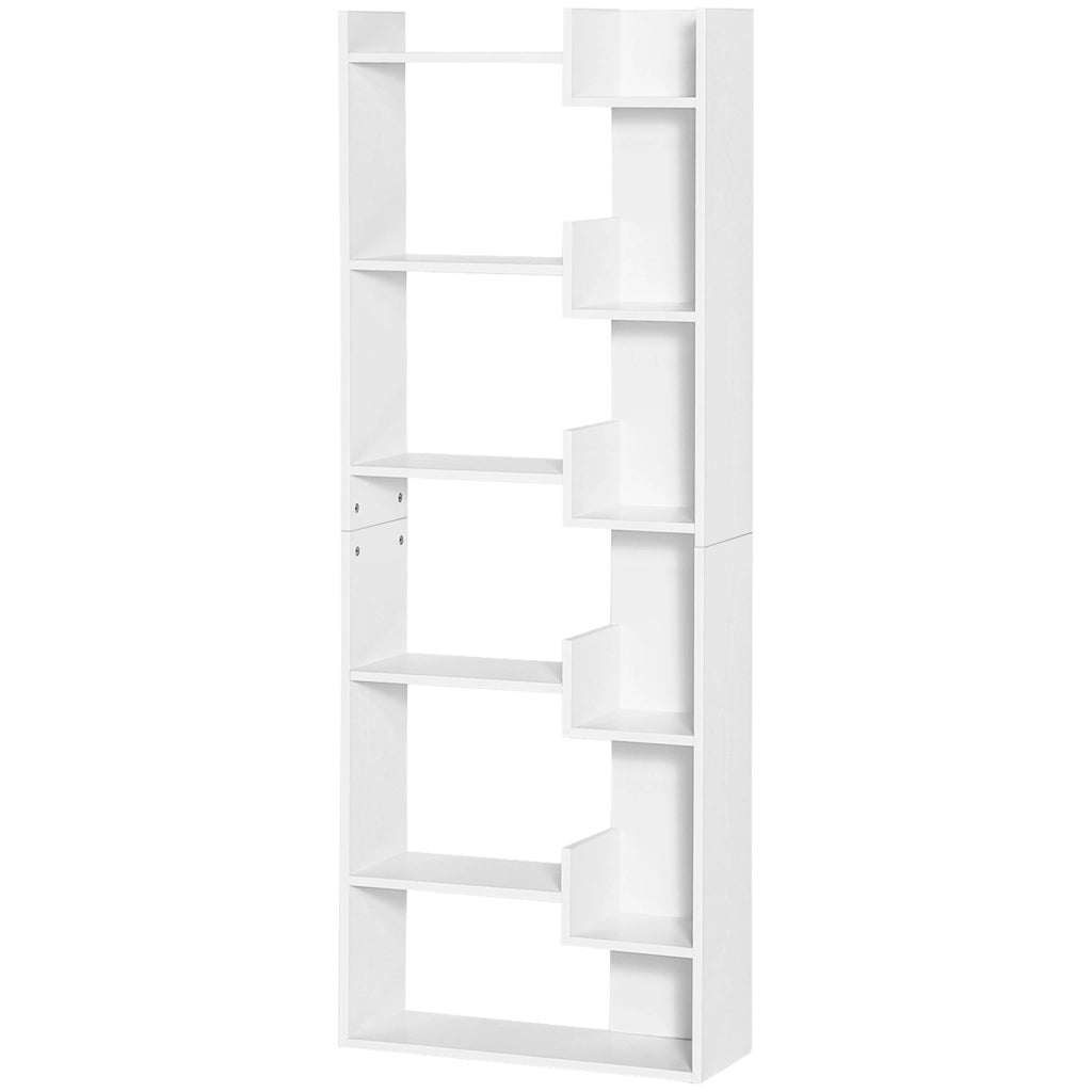Libreria 6 livelli design irregolare ¨C zephmum ¨C bianco 60x21x162.5
