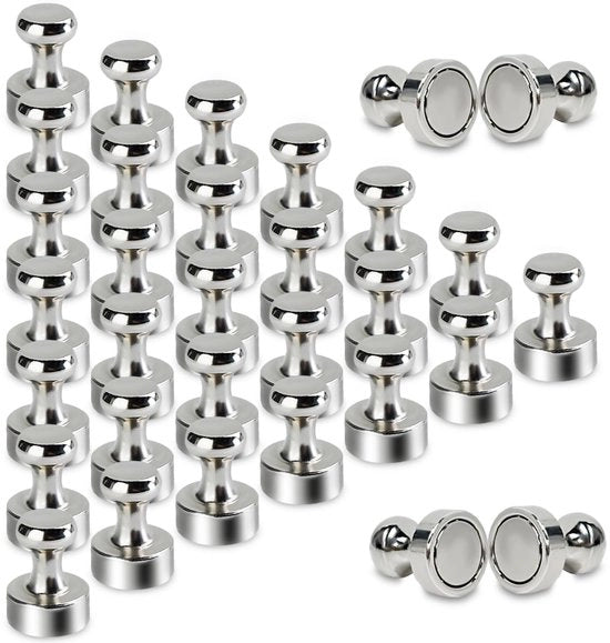 32 magneti neodymium extra forti 16x20mm magneti mini forti per frigorifero, ufficio, lavagna, aula, cucina