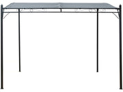 Pergola inclinata in metallo addossato - 3 x 2,5 m - Grigio