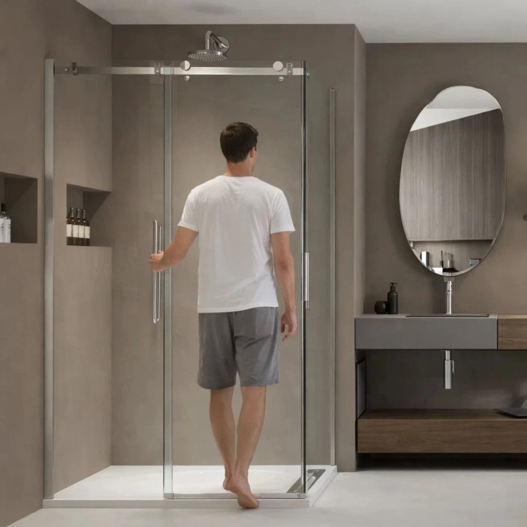Lato fisso porta doccia scorrevole gemma design moderno *** misure 67-69xh200 cm, confezione 1