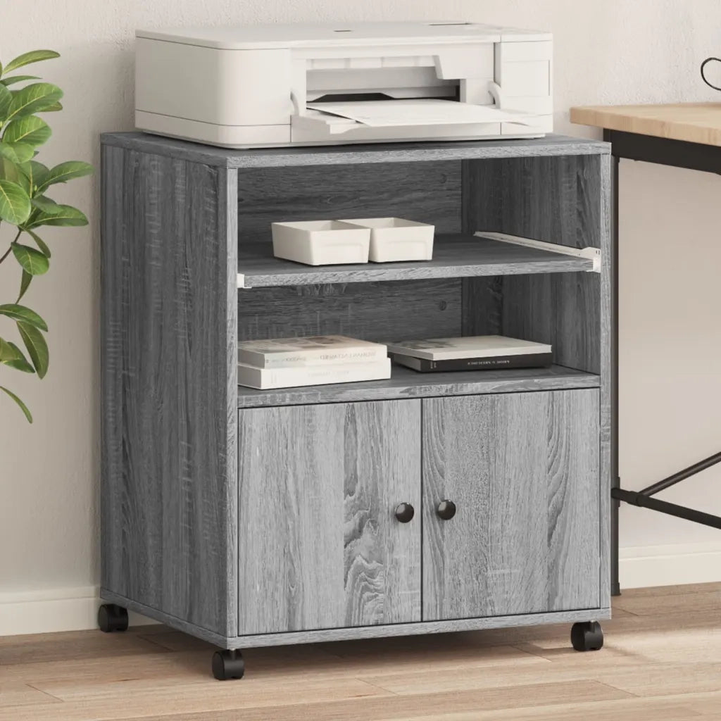 Supporto per Stampante con Ruote Grigio Sonoma 60x48x74 cm CFW4525167