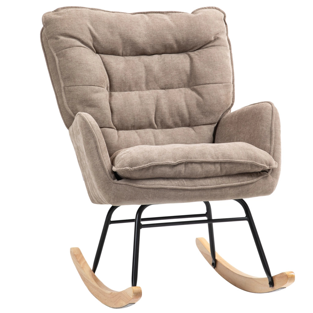 Poltrona Dondolo ¨C Zephmum ¨C Legno di Faggio, Marrone