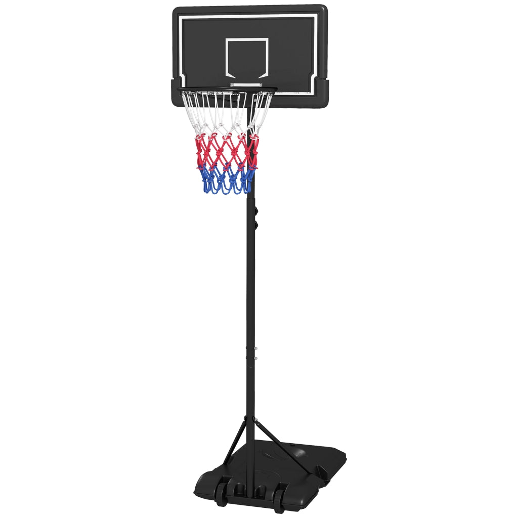 Canestro da Basket Esterno Regolabile in Altezza ¨C zephmum ¨C Nero 182-250 cm