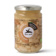 Alce nero fagioli cannellini bio legumi lessati vasetto di vetro 300 grammi