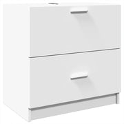 Mobiletto moderno per lavabo da bagno con pratico contenitore 59 x 37 x 59 cm legno composito bianco 02_0049531