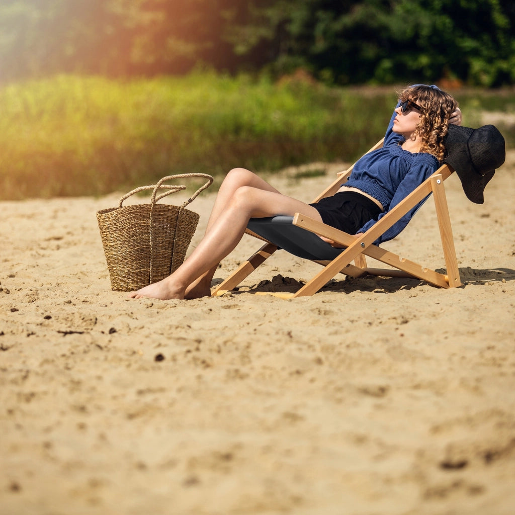 KADAX Sedia a sdraio da giardino/spiaggia in legno pieghevole, lucida, di alta qualità, prodotta da un produttore specializzato.
